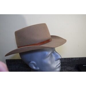 Akubra Imperial Quality Fur Felt Hat Tan Australian Fedora MENS S